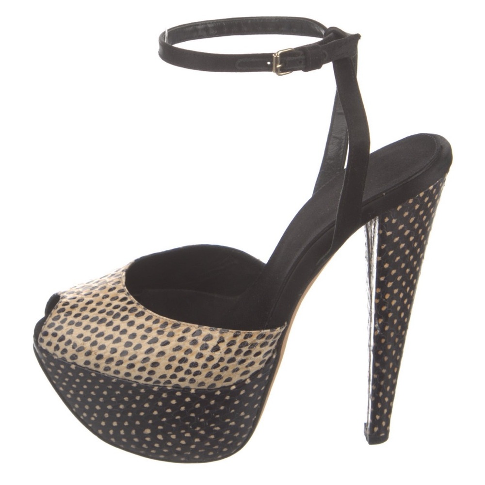 Archives Giambastita Valli Black and White Platform Heels 37.5